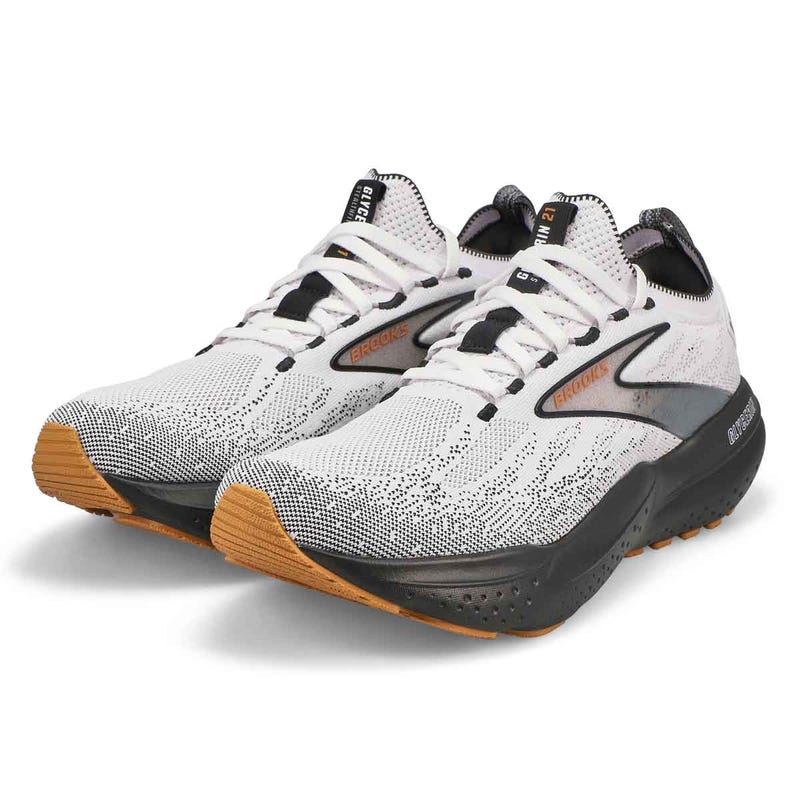 Men's Glycerin StealthFit 21 Lace Up Performance Runer - White/Grey/Black