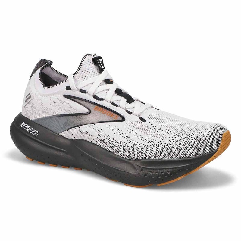 Men's Glycerin StealthFit 21 Lace Up Performance Runer - White/Grey/Black