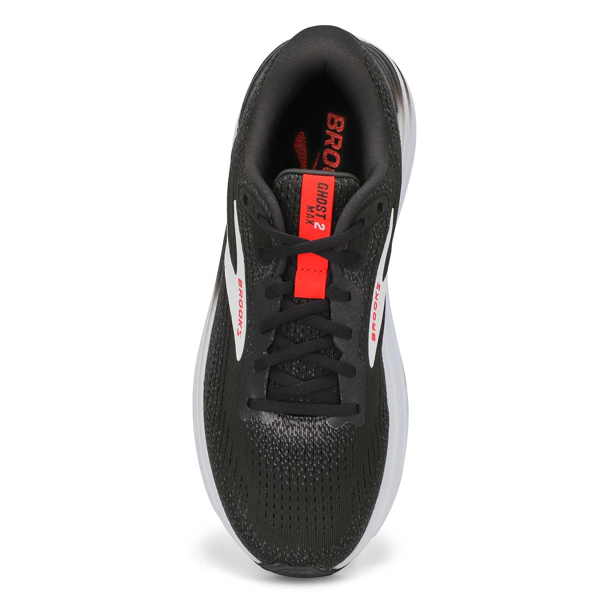 Chaussure de course de performance GHOST MAX 2, noir/blanc/rouge flamboyant, hommes
