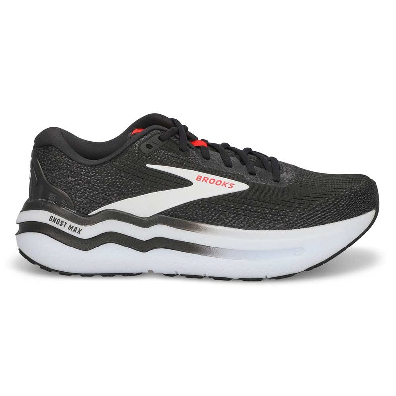 Chaussure de course de performance GHOST MAX 2, noir/blanc/rouge flamboyant, hommes