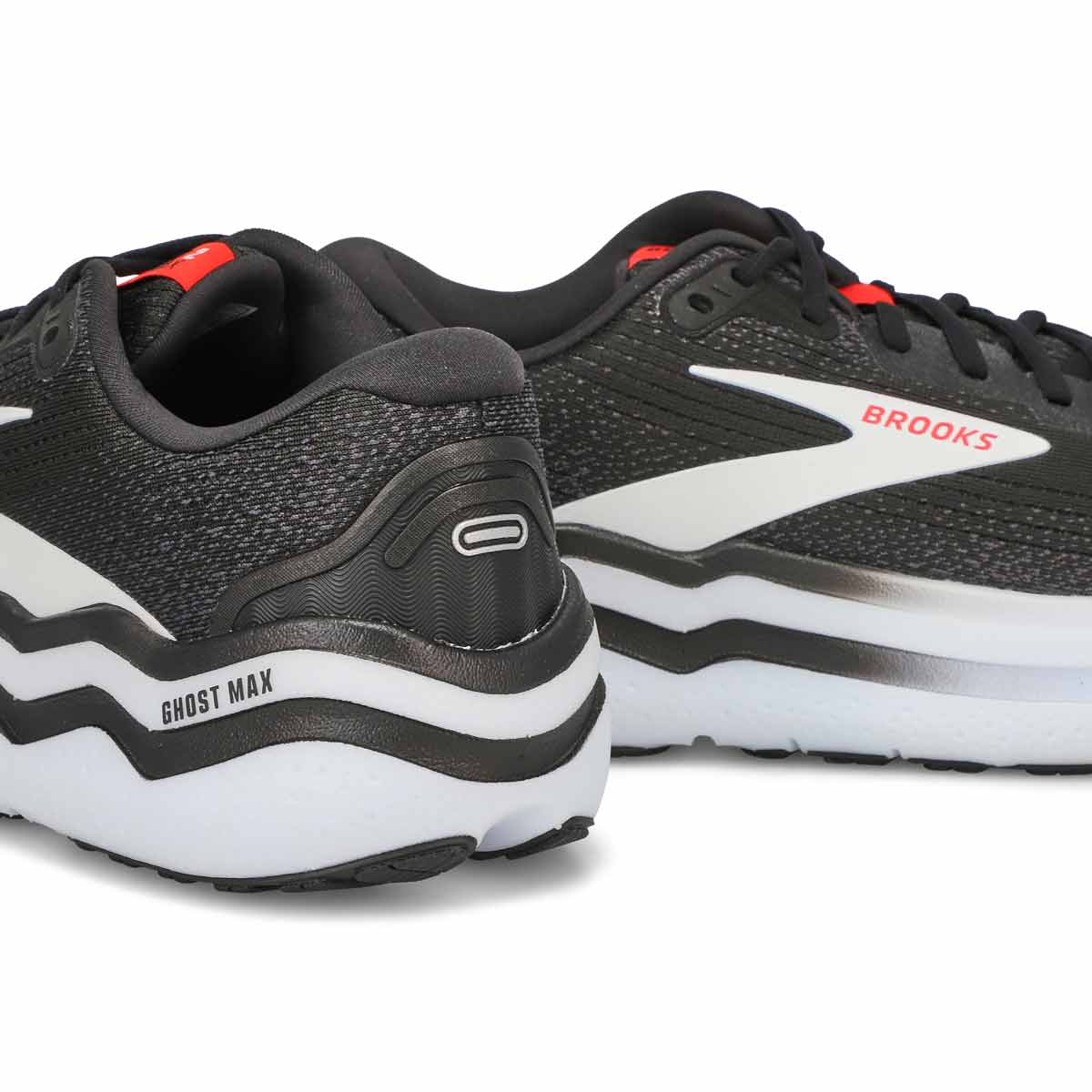 Chaussure de course de performance GHOST MAX 2, noir/blanc/rouge flamboyant, hommes
