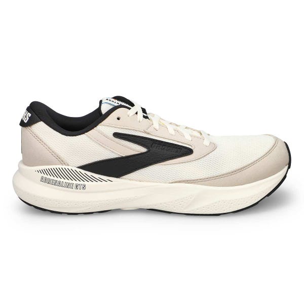 Men's Adrenaline 24 Lace Up Performance Runners - Coconut/SilverLining/Black