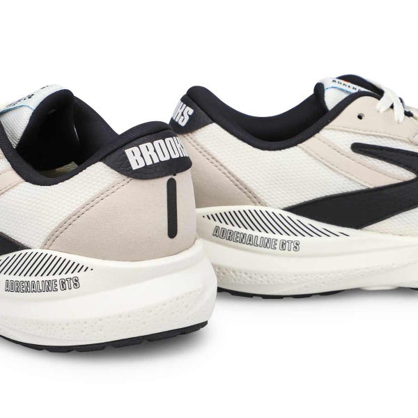 Men's Adrenaline 24 Lace Up Performance Runners - Coconut/SilverLining/Black