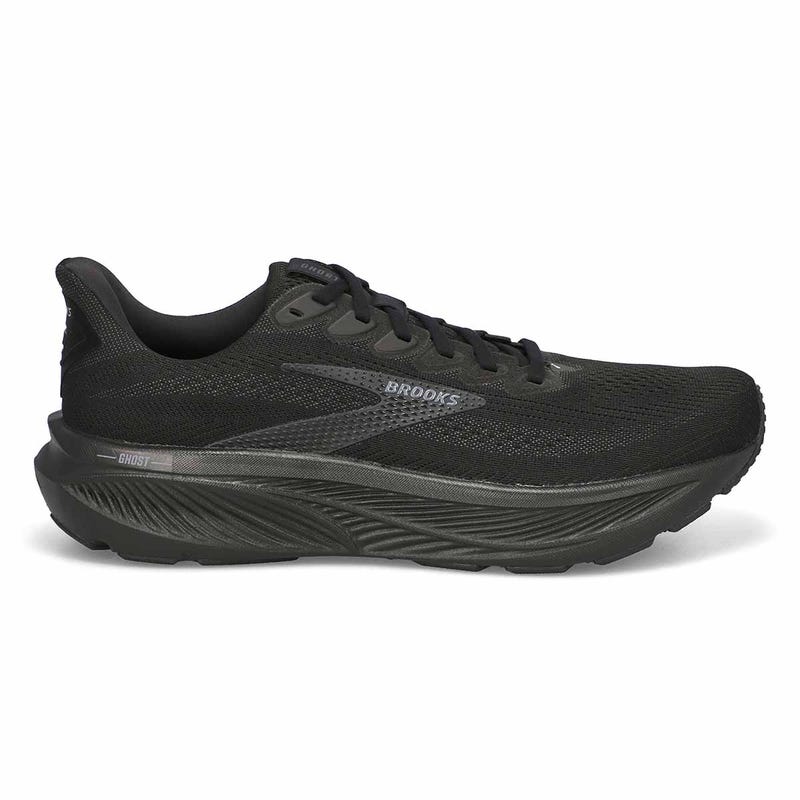 Men's Ghost 17 Lace Up Performance Runner - Black