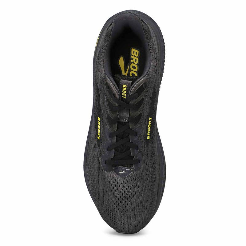 Men's Ghost 17 Lace Up Performance Runner - Ebony