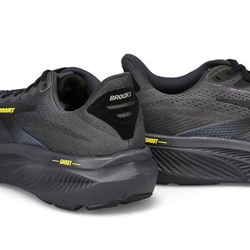 Men's Ghost 17 Lace Up Performance Runner - Ebony
