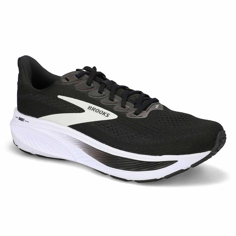 Men's Ghost 17 Lace Up Performance Runner - Black
