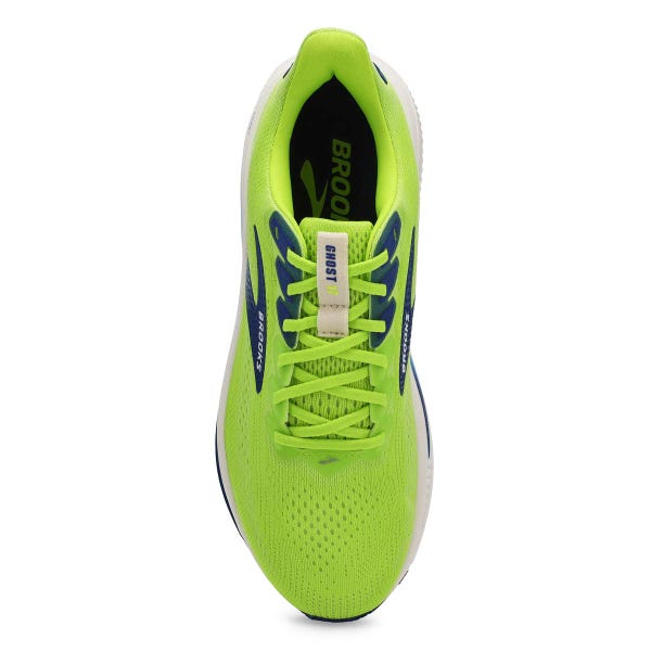 Men's Ghost 17 Lace Up Performance Sneaker - Acid Lime/Navy/White