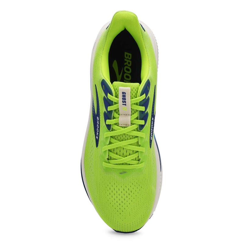 Men's Ghost 17 Lace Up Performance Sneaker - Acid Lime/Navy/White
