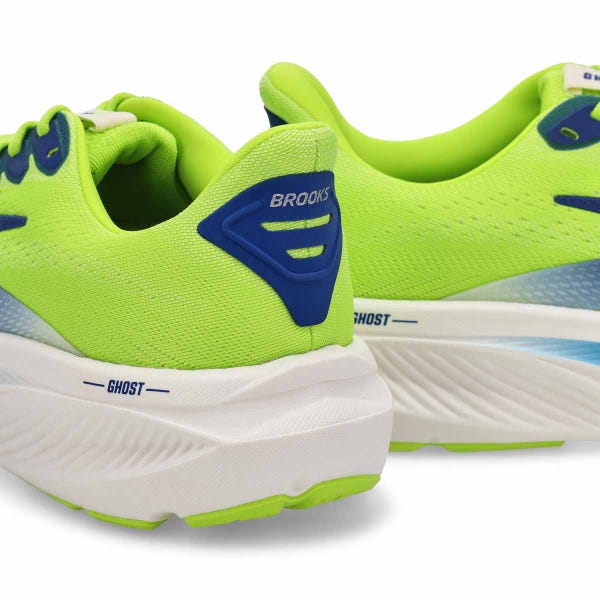 Men's Ghost 17 Lace Up Performance Sneaker - Acid Lime/Navy/White