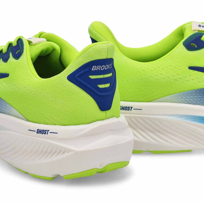 Men's Ghost 17 Lace Up Performance Sneaker - Acid Lime/Navy/White