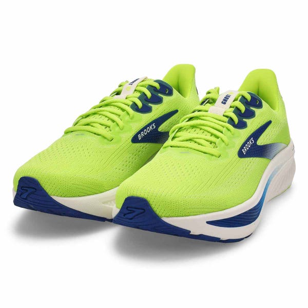 Men's Ghost 17 Lace Up Performance Sneaker - Acid Lime/Navy/White