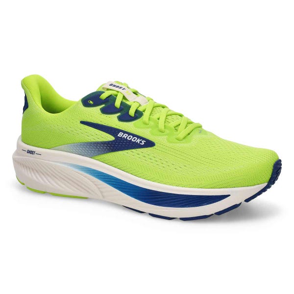 Men's Ghost 17 Lace Up Performance Sneaker - Acid Lime/Navy/White