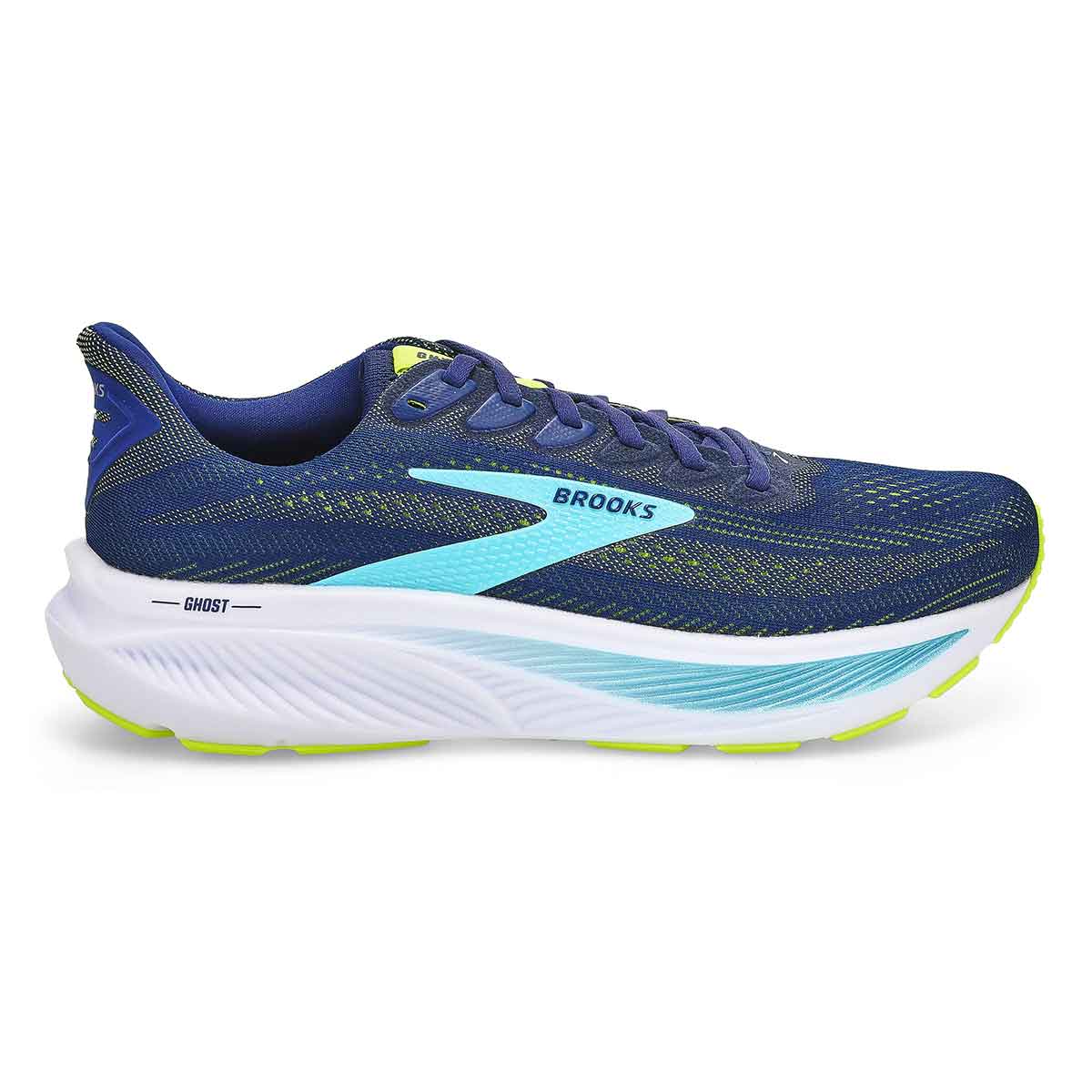 Men's Ghost 17 Lace Up Performance Sneaker - Peacoat/Lime/Blue