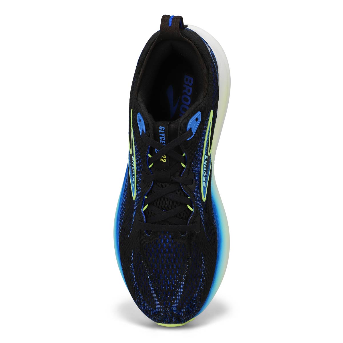Men's Glycerin 22 Lace Up Performance Sneaker - Black/Cobalt/Neo Yellow