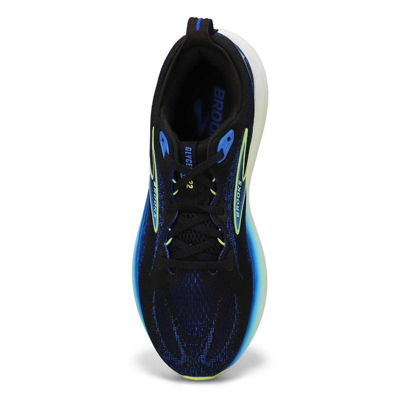 Men's Glycerin 22 Lace Up Performance Runner - Black/Cobalt/Neo Yellow