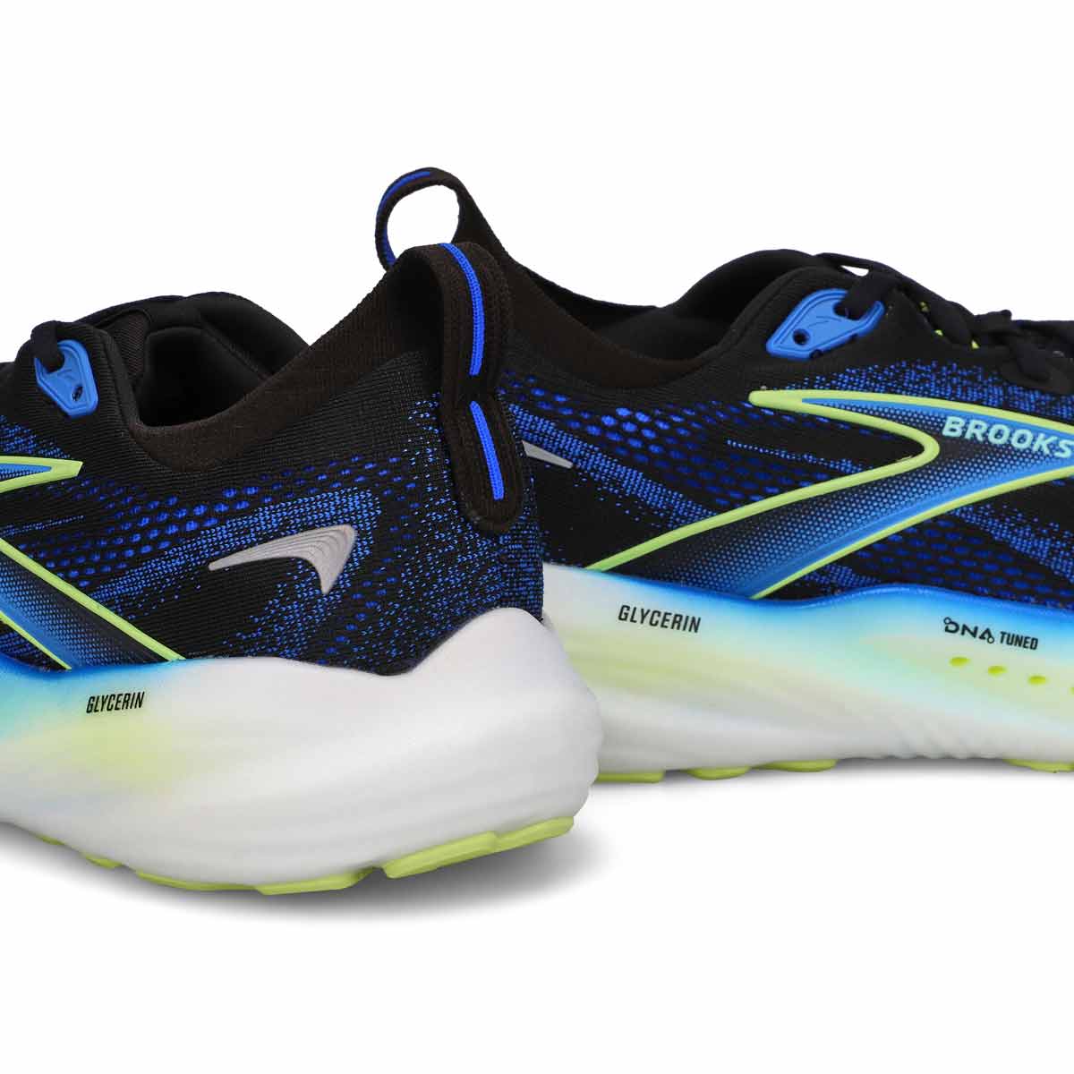 Men's Glycerin 22 Lace Up Performance Sneaker - Black/Cobalt/Neo Yellow