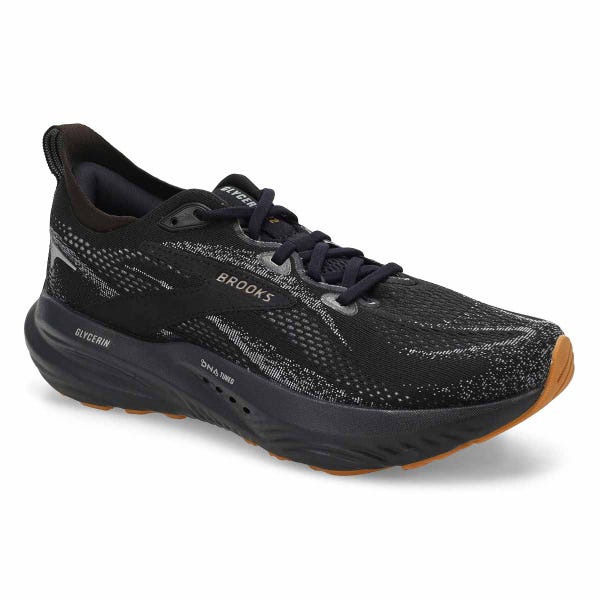 Men's Glycerin 22 Lace Up Performance Runner - Black/Primer Grey/Biscuit