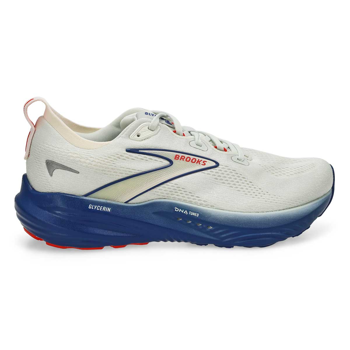 Men's Glycerin 22 Lace Up Performance Sneaker - Grey/Navy Peony/Fiery Red