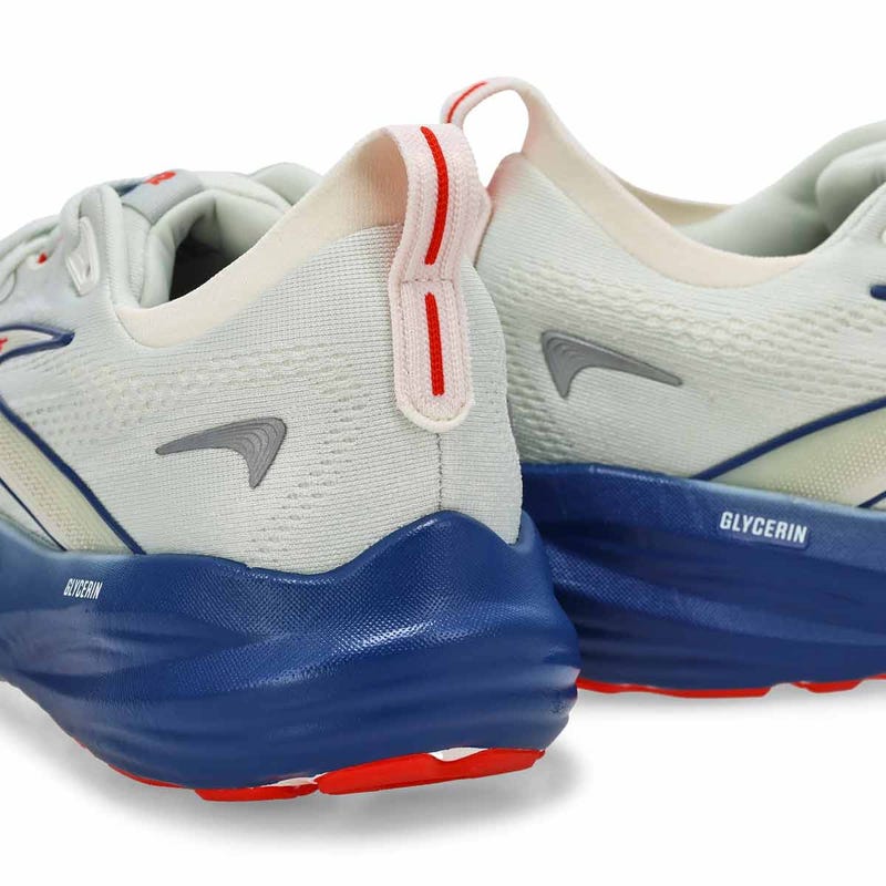 Men's Glycerin 22 Lace Up Performance Sneaker - Grey/Navy Peony/Fiery Red