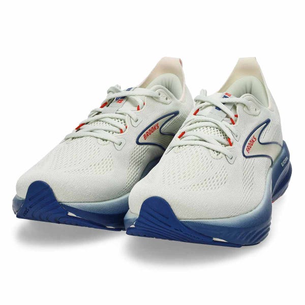 Men's Glycerin 22 Lace Up Performance Sneaker - Grey/Navy Peony/Fiery Red