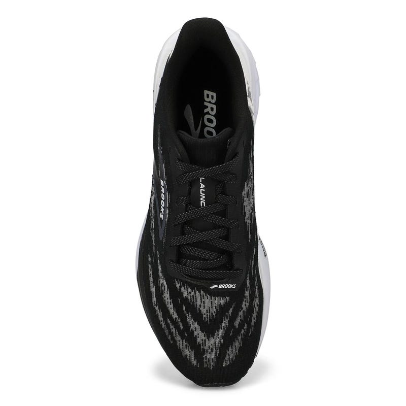 Men's Launch 11 Lace Up Performance Runner - Black/White
