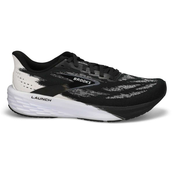 Men's Launch 11 Lace Up Performance Runner - Black/White