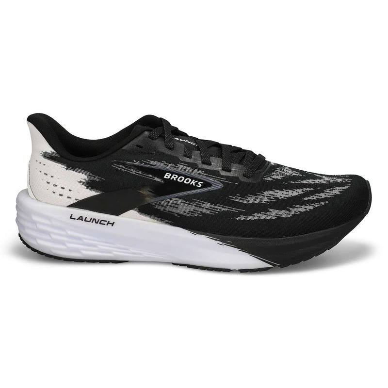 Men's Launch 11 Lace Up Performance Runner - Black/White