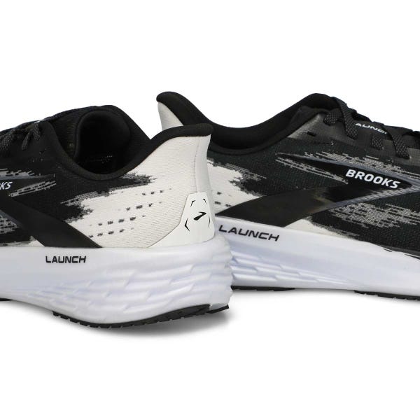 Men's Launch 11 Lace Up Performance Runner - Black/White