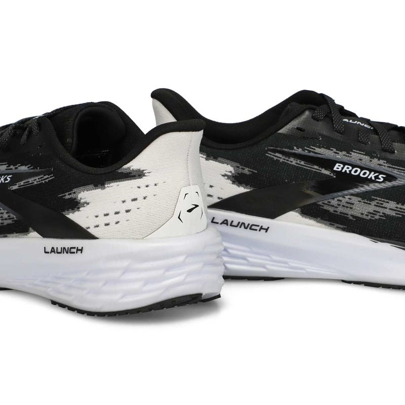 Men's Launch 11 Lace Up Performance Runner - Black/White