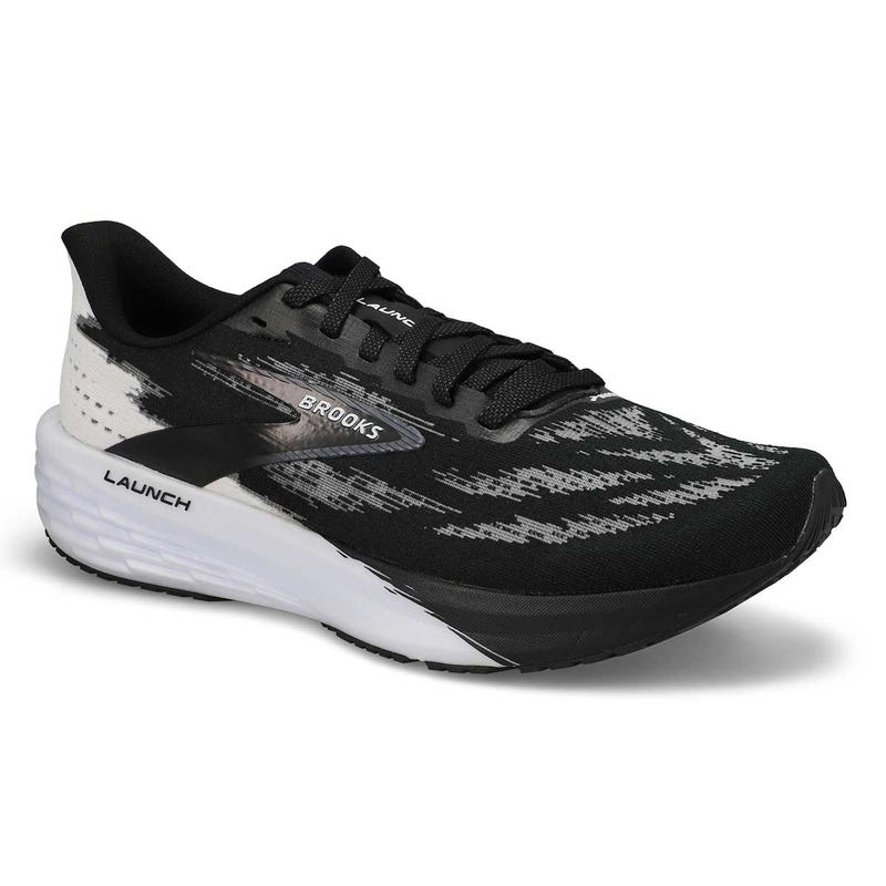 Men's Launch 11 Lace Up Performance Runner - Black/White