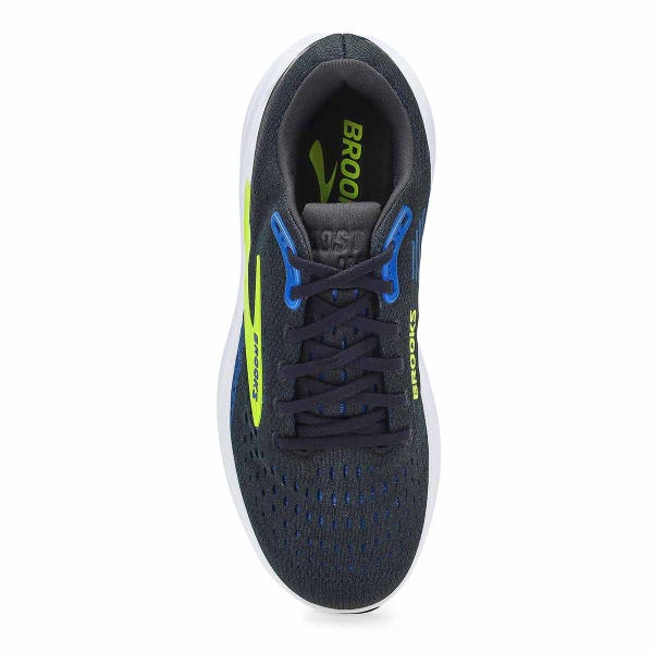 Men's Ghost Max 3 Lace Up Wide Performance Sneaker - Black/Navy/Acid Lime