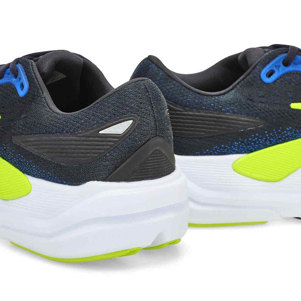 Men's Ghost Max 3 Lace Up Wide Performance Sneaker - Black/Navy/Acid Lime