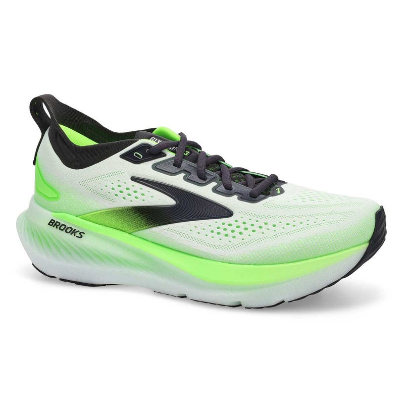Men's Glycerin 23 Lace Up Performance Sneaker - White/Phantom/Green Gecko