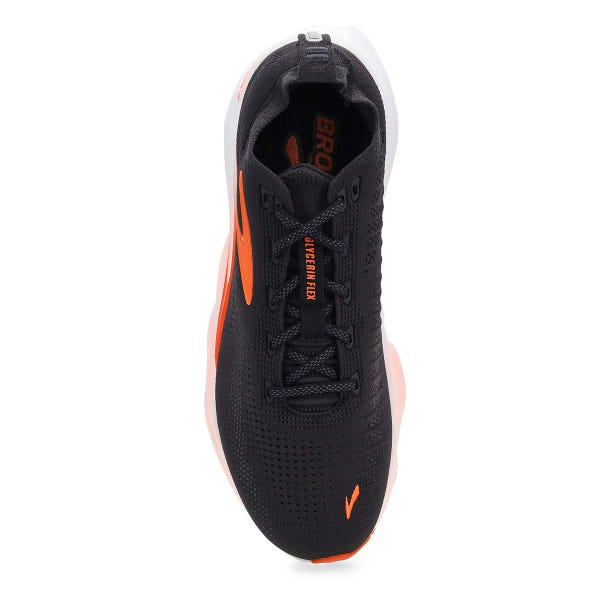 Men's Glycerin Flex Lace Up Performance Sneaker - Black/Orange
