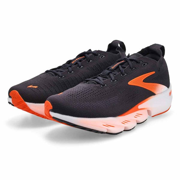 Men's Glycerin Flex Lace Up Performance Sneaker - Black/Orange