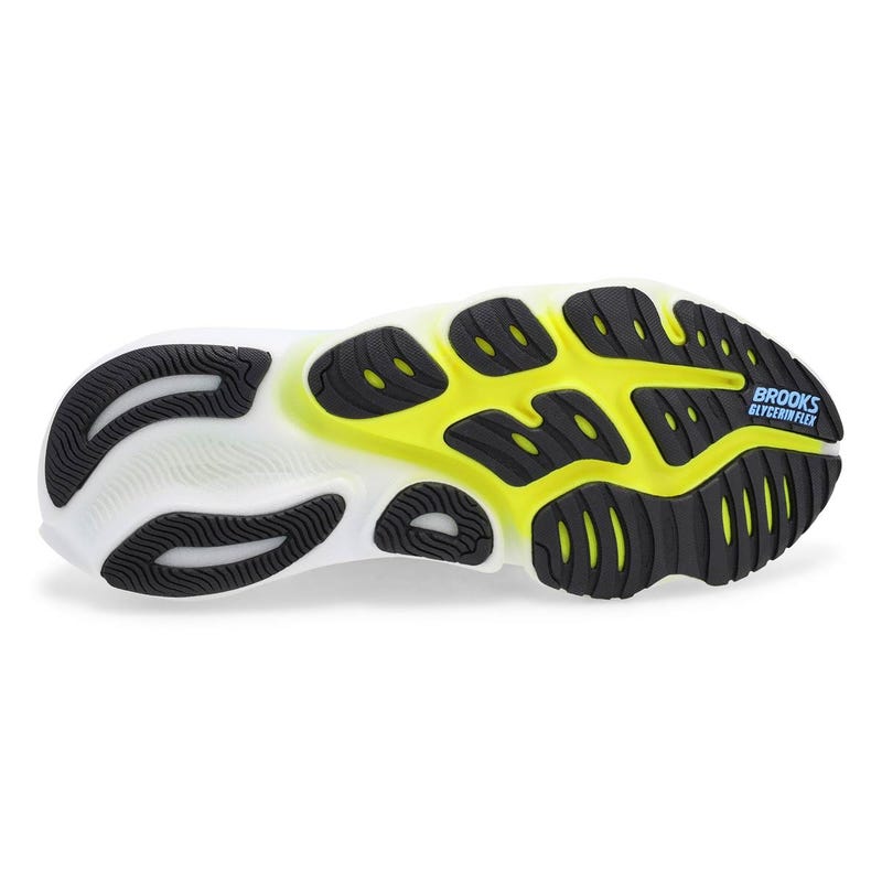 Men's Glycerin Flex Lace Up Performance Sneaker - White/Cyber Yellow/Nightlife