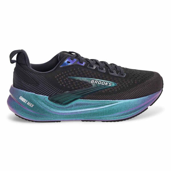 Men's Ghost Max 4 Lace Up Performance Sneaker - Black/Silver/Chameleon