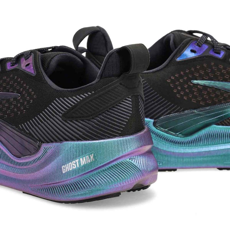 Men's Ghost Max 4 Lace Up Performance Sneaker - Black/Silver/Chameleon