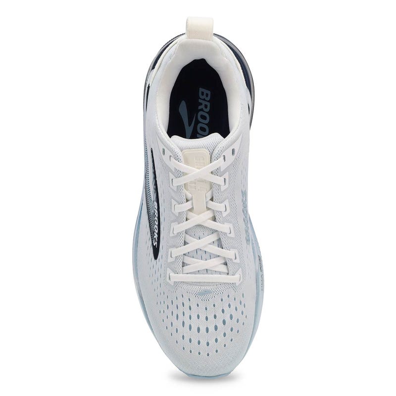 Mens Ghost Max 4 Lace-Up Performance Sneaker - White/Navy/Blue