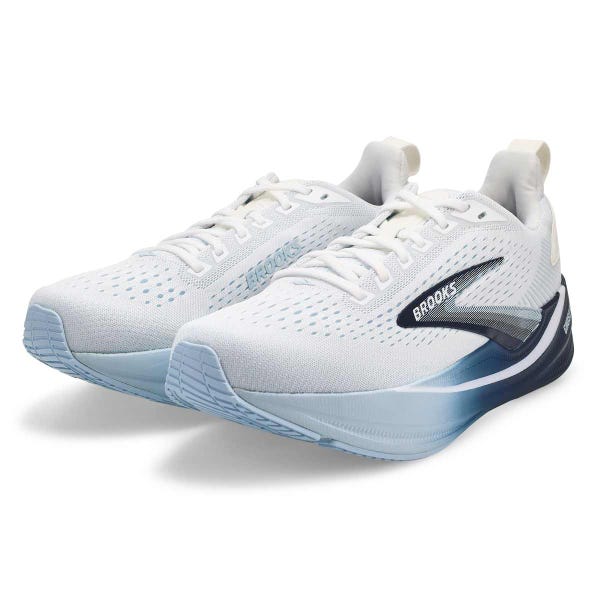 Mens Ghost Max 4 Lace-Up Performance Sneaker - White/Navy/Blue