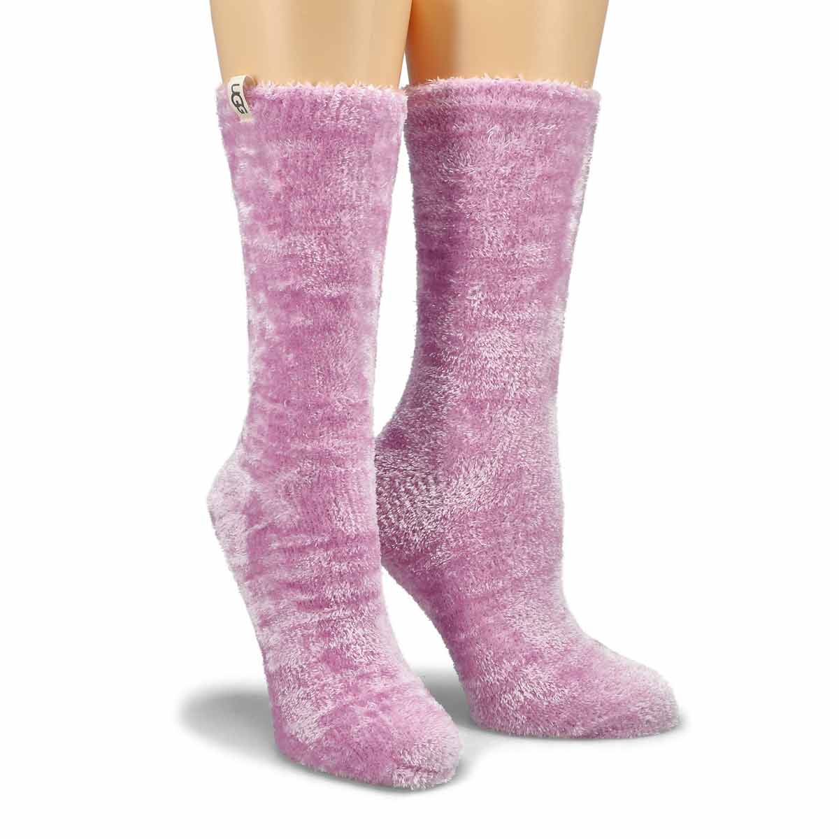 UGG Women's Leda Cozy Crew Sock - Lilac Frost