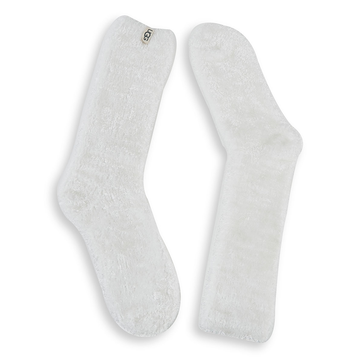 Women's LEDA COZY white crew socks