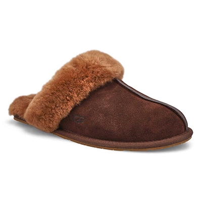 Lds Scuffette II Sheepskin Slipper - Burnt Cedar