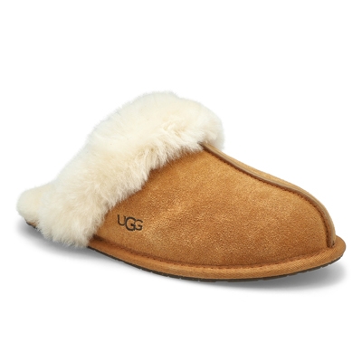 Lds Scuffette II Sheepskin Slipper - Chestnut