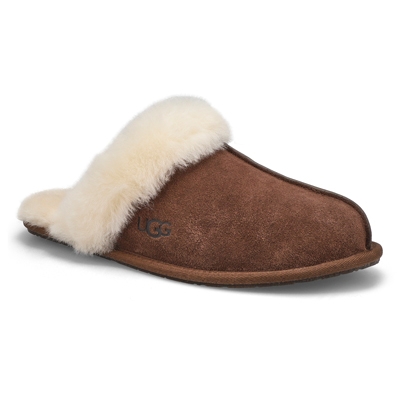 Lds Scuffette II Sheepskin Slipper - Espresso