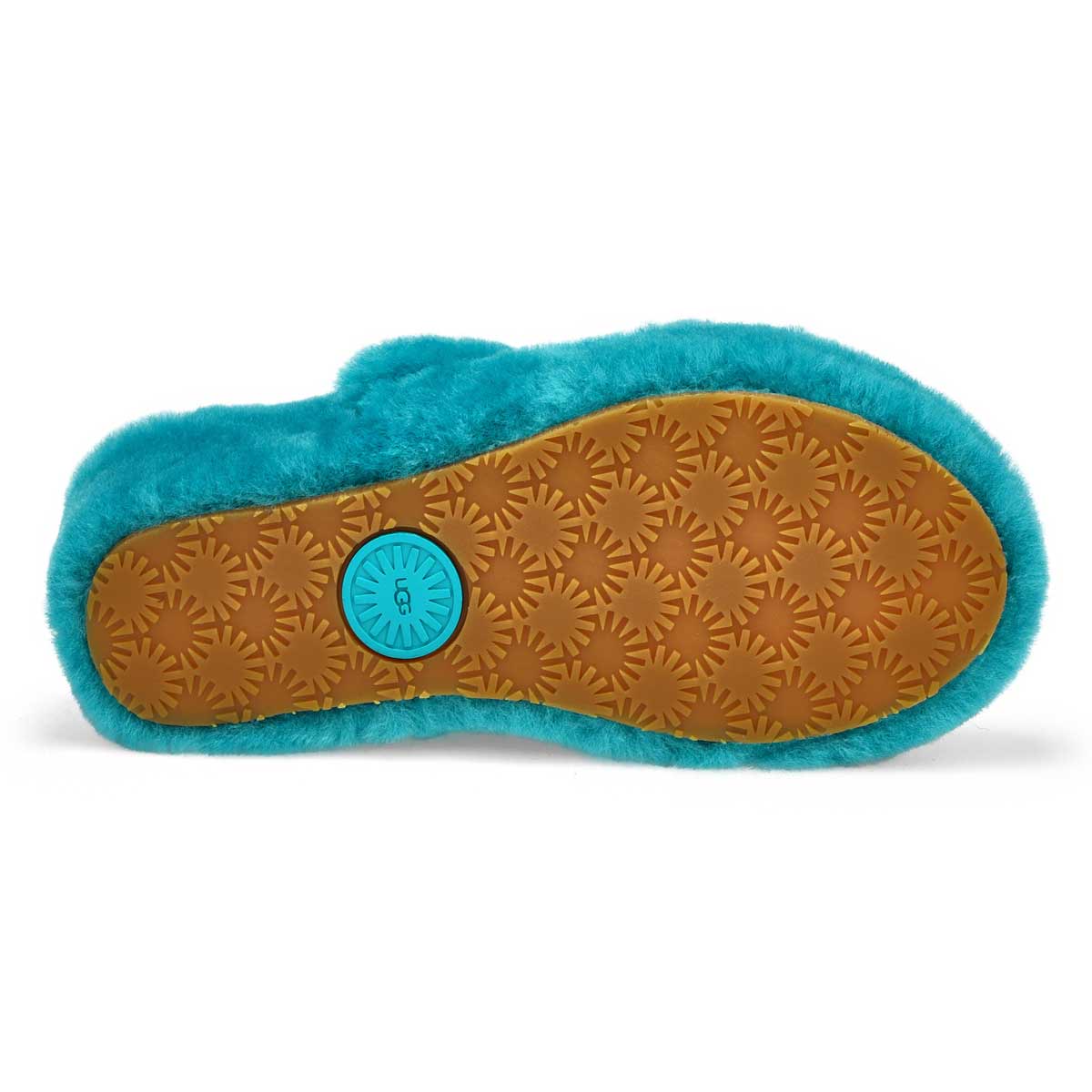 Pantoufle en mouton OH YEAH, bleu aqua, femmes