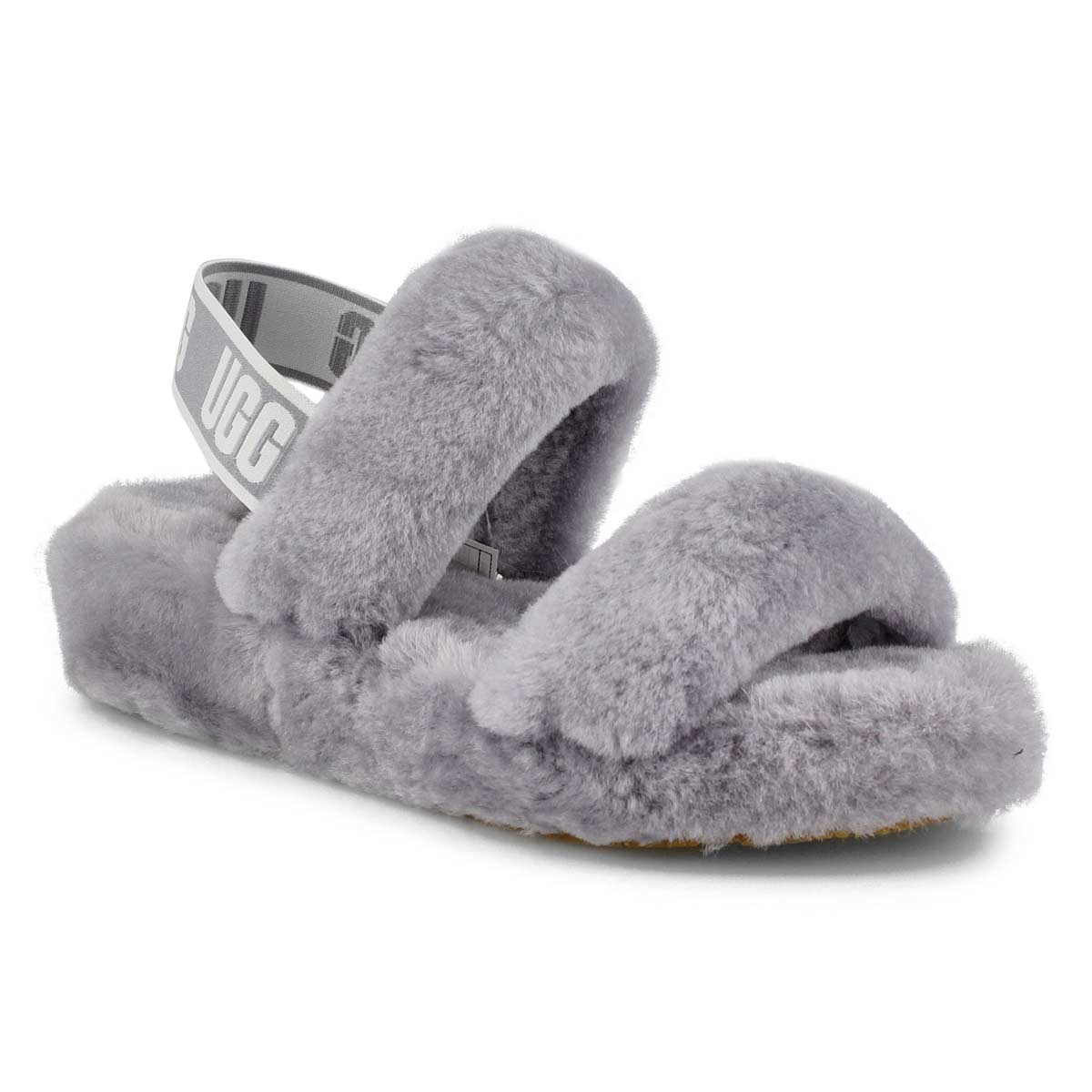 UGG Women's Oh Yeah Sheepskin Slipper - Black | SoftMoc.com