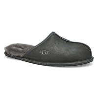 Pantoufles en cuir SCUFF, noir, hommes