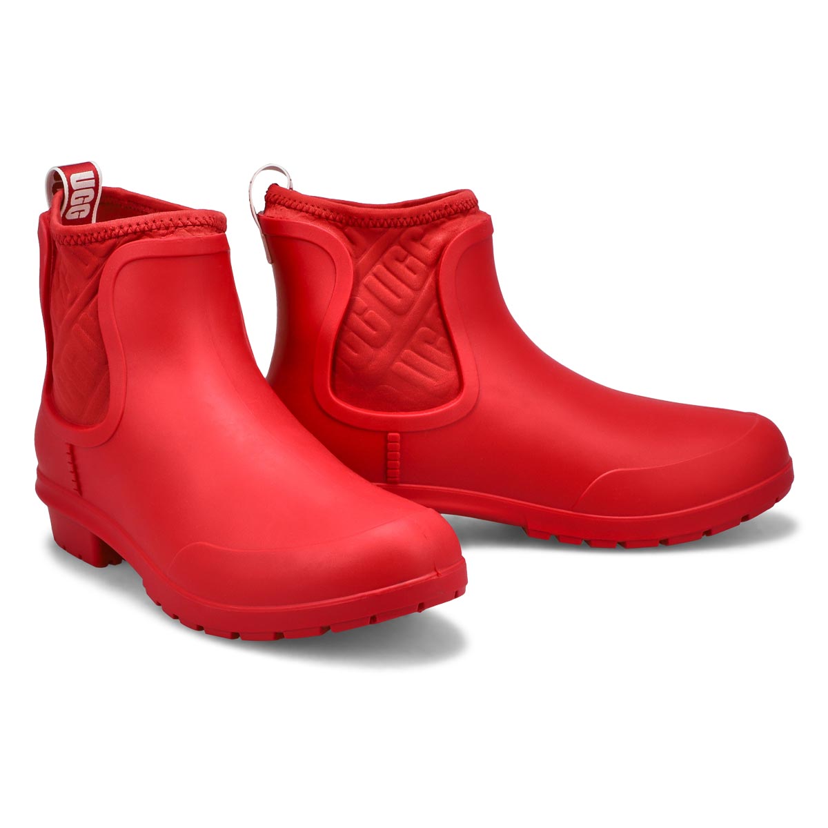 UGG Women's Chevonne Chelsea Rain Boot - Red | SoftMoc.com